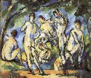 Paul Cezanne were seven men and Bath USA oil painting artist